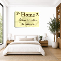 LR Home Love Quote Wall Art Picture – Cream & Brown Framed Canvas Print | Ready to Hang | Modern Wall Art for Living Room, Bedroom & Office