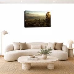 LR Landscape Forest Trees Wall Art Picture Framed Canvas Print | Ready to Hang | Modern Wall Art for Living Room, Bedroom & Office