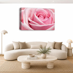 LR Floral Pink Rose Wall Art Picture Framed Canvas Print | Ready to Hang | Modern Wall Art for Living Room, Bedroom & Office