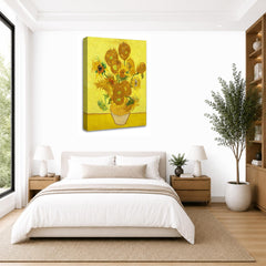 LR Sunflowers Wall Art Picture – Floral Framed Canvas Print | Ready to Hang | Modern Wall Art for Living Room, Bedroom & Office
