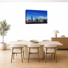 LR New York Skyline Wall Art Picture – Landscape Framed Canvas Print | Ready to Hang | Modern Wall Art for Living Room, Bedroom & Office