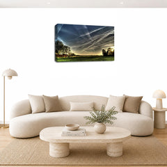LR Landscape Lake Wall Art Picture – Mountain Framed Canvas Print | Ready to Hang | Modern Wall Art for Living Room, Bedroom & Office