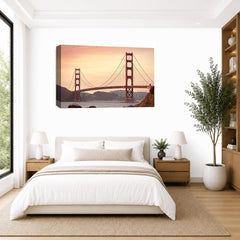 LR San Francisco Wall Art Picture – Golden Gate Framed Canvas Print | Ready to Hang | Modern Wall Art for Living Room, Bedroom & Office