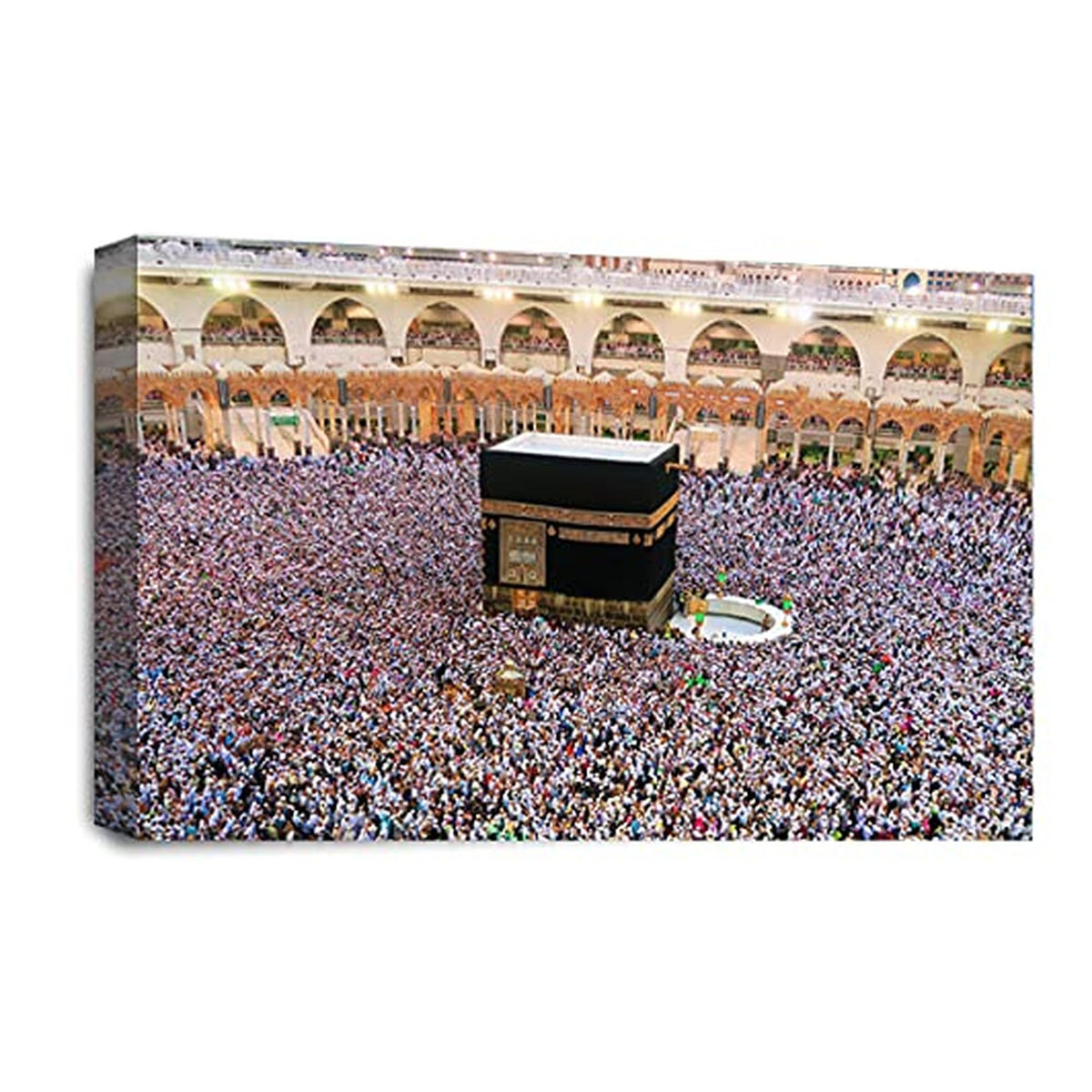 LR Islamic Wall Art Picture – Mecca Framed Canvas Print | Ready to Hang | Modern Wall Art for Living Room, Bedroom & Office