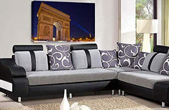 LR Paris Eiffel Tower Wall Art Picture City Arc du Triomphe Landscape Framed Canvas Print Ready to Hang