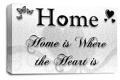 LR Home Love Quote Wall Art Canvas Black White Framed Family Picture Print Ready to Hang