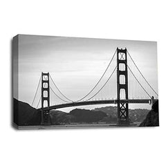 LR Golden Gate Bridge Wall Art Picture San Francisco USA America Framed Canvas Print Ready to Hang
