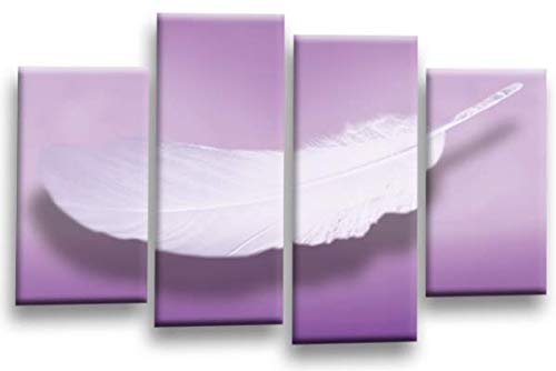 LR Abstract Wall Art Print Grey Purple Floral Dream Love Framed Split Canvas Picture Panel Ready to Hang