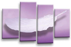 LR Abstract Wall Art Print Grey Purple Floral Dream Love Framed Split Canvas Picture Panel Ready to Hang