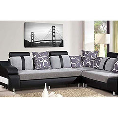 LR Golden Gate Bridge Wall Art Picture San Francisco USA America Framed Canvas Print Ready to Hang