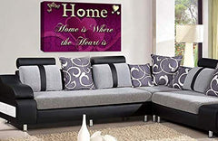 LR Love Wall Art Print Purple Cream Home Quote Framed Canvas Picture Ready to Hang