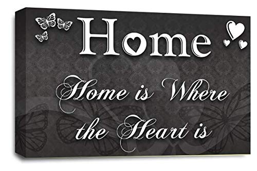 LR Home Love Quote Wall Art Canvas Grey White Framed Family Picture Print Ready to Hang