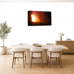 LR Landscape Sunset Wall Art Picture Framed Canvas Print | Ready to Hang | Modern Wall Art for Living Room, Bedroom & Office