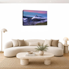 LR Landscape Lake Wall Art Picture – Mountain Framed Canvas Print | Ready to Hang | Modern Wall Art for Living Room, Bedroom & Office