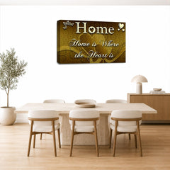 LR Home Love Quote Wall Art Picture – Cream & Brown Framed Canvas Print | Ready to Hang | Modern Wall Art for Living Room, Bedroom & Office