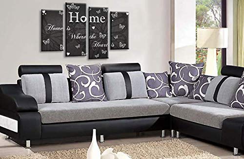 LR Love Quote Home Wall Art Picture Grey White Family Framed Split Panel Print Ready to Hang
