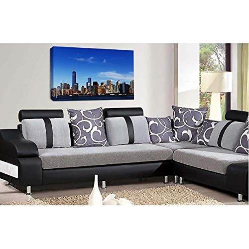 LR New York Skyline Wall Art Picture Landscape City USA Framed Canvas Panel Print Ready to Hang