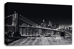 LR New York Wall Art Picture Brooklyn Bridge USA Canvas Print Ready to Hang